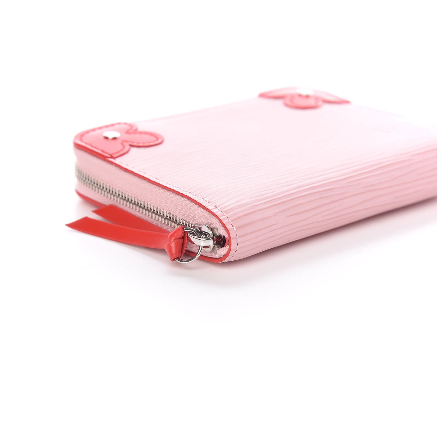 Epi Blooming Corners Zippy Coin Purse Rose Ballerine Coquelicot