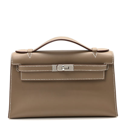 Hermes Swift Kelly Pochette Clutch Etoupe 1 of 10