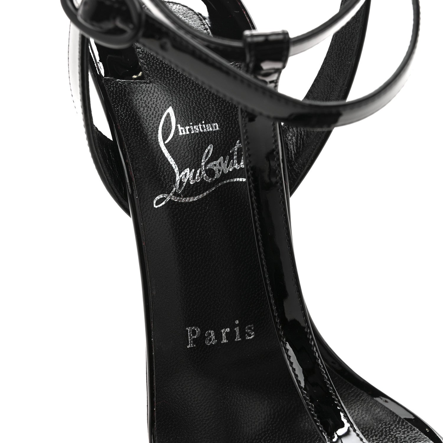 Christian Louboutin Patent Mara 100 Sandals 38 Black 8 of 8