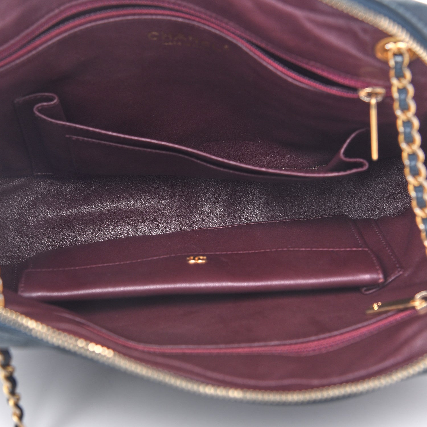 Chanel Lambskin Quilted Coco Vintage Camera Case Blue 5 of 10
