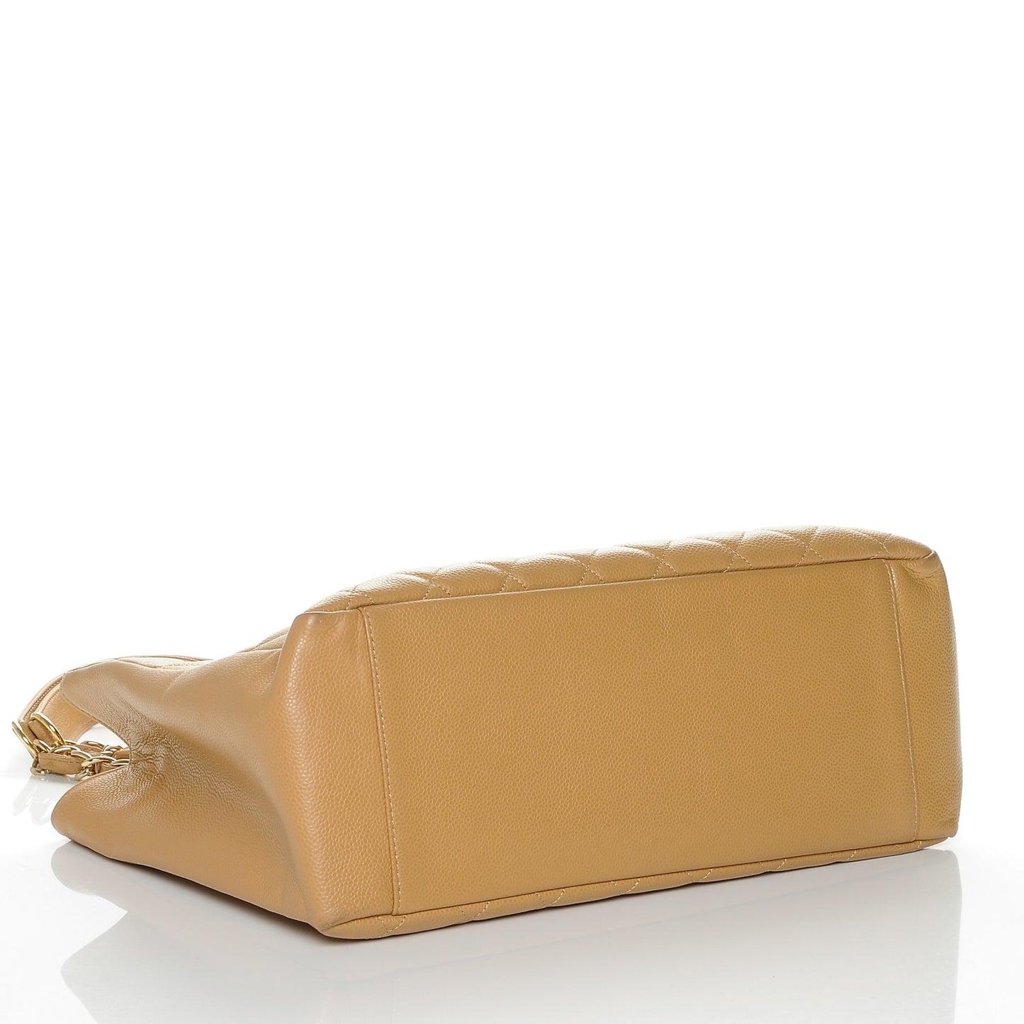 Caviar Quilted Grand Shopping Tote GST Beige