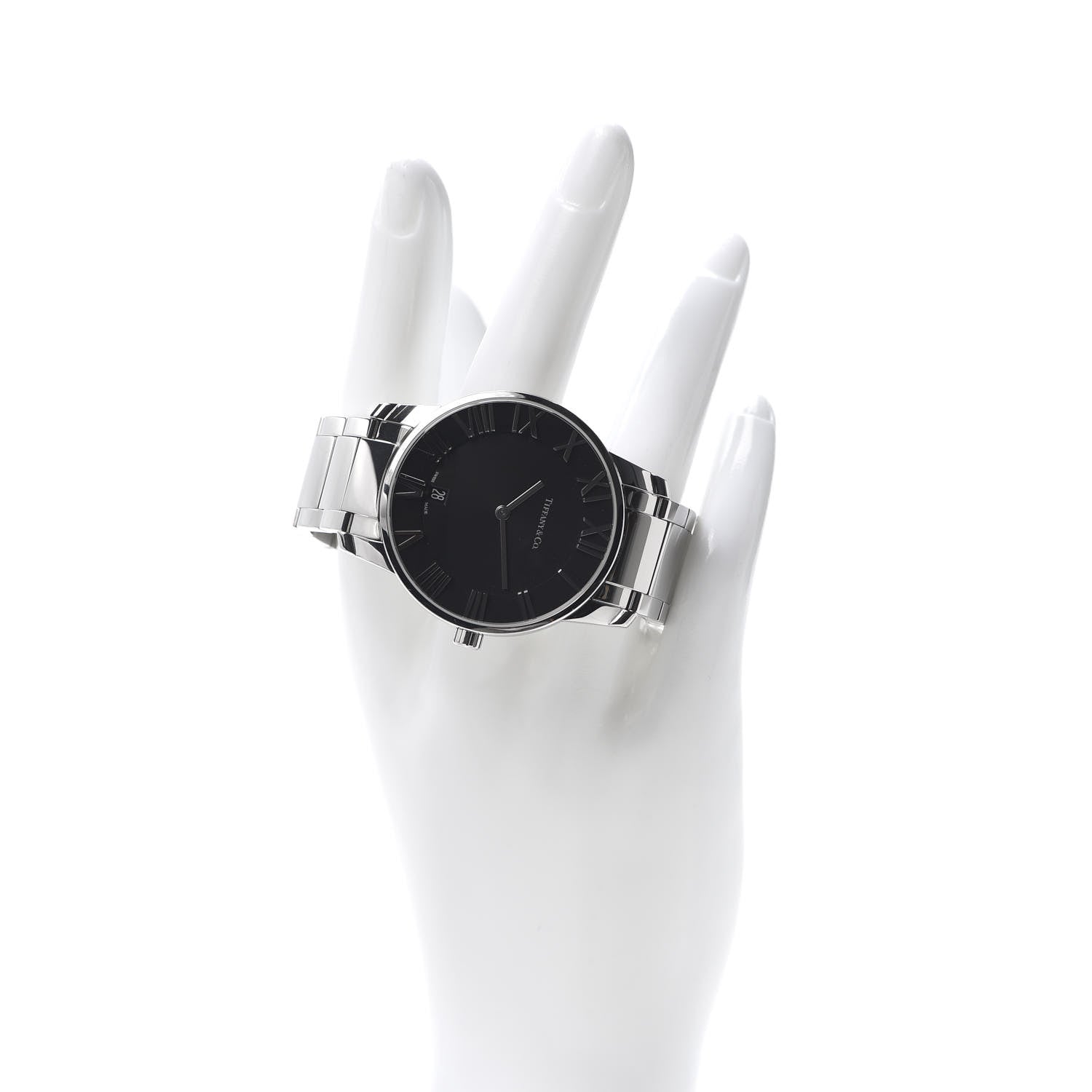 Tiffany Stainless Steel 37mm Atlas 2-Hand Quartz Watch Black 2 of 6