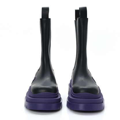 Bottega Veneta Calfskin The Tire Chelsea Boots 37.5 Black Plum 2 of 7
