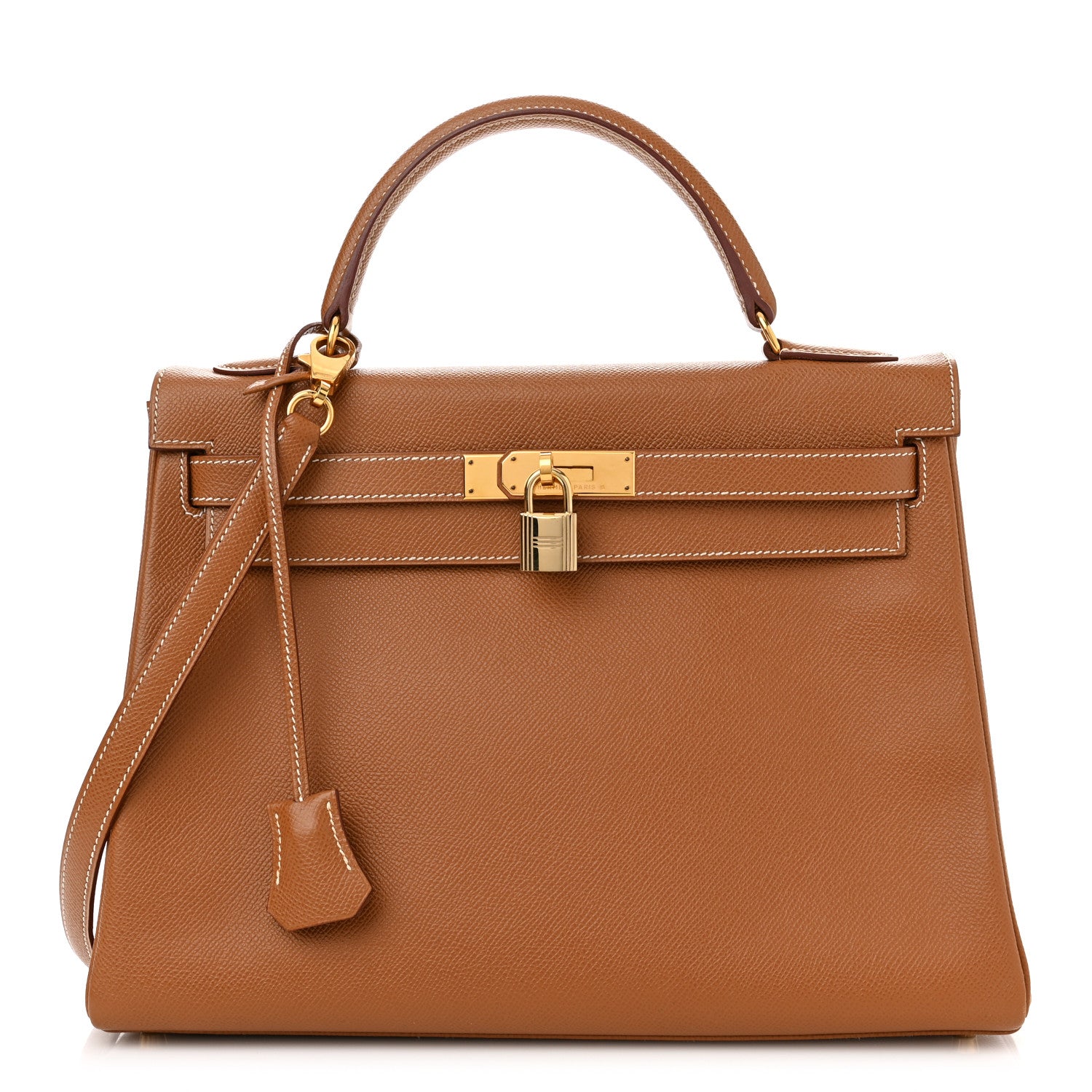 Hermes Courchevel Kelly Retourne 32 Gold 1 of 11