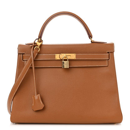 Hermes Courchevel Kelly Retourne 32 Gold 1 of 11