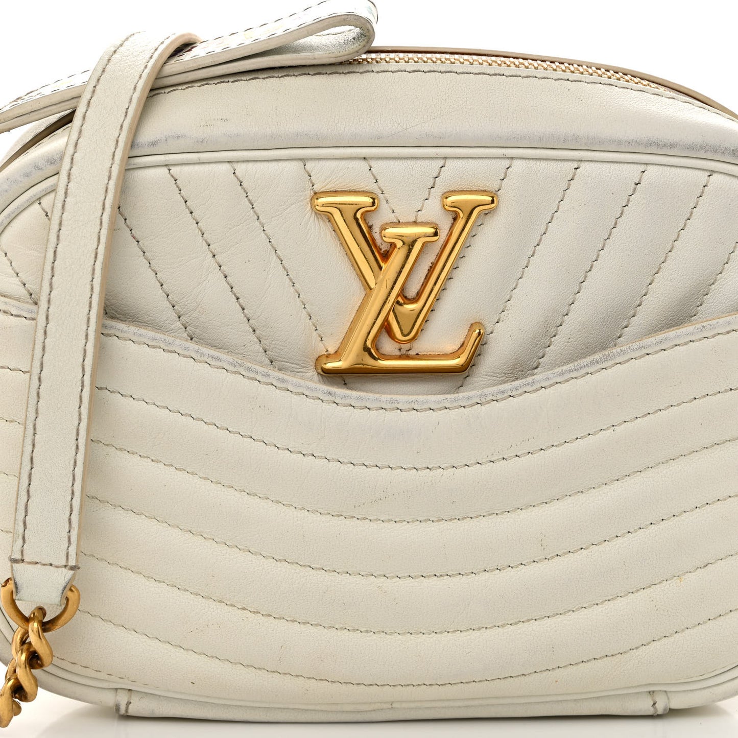 Calfskin New Wave Camera Bag White