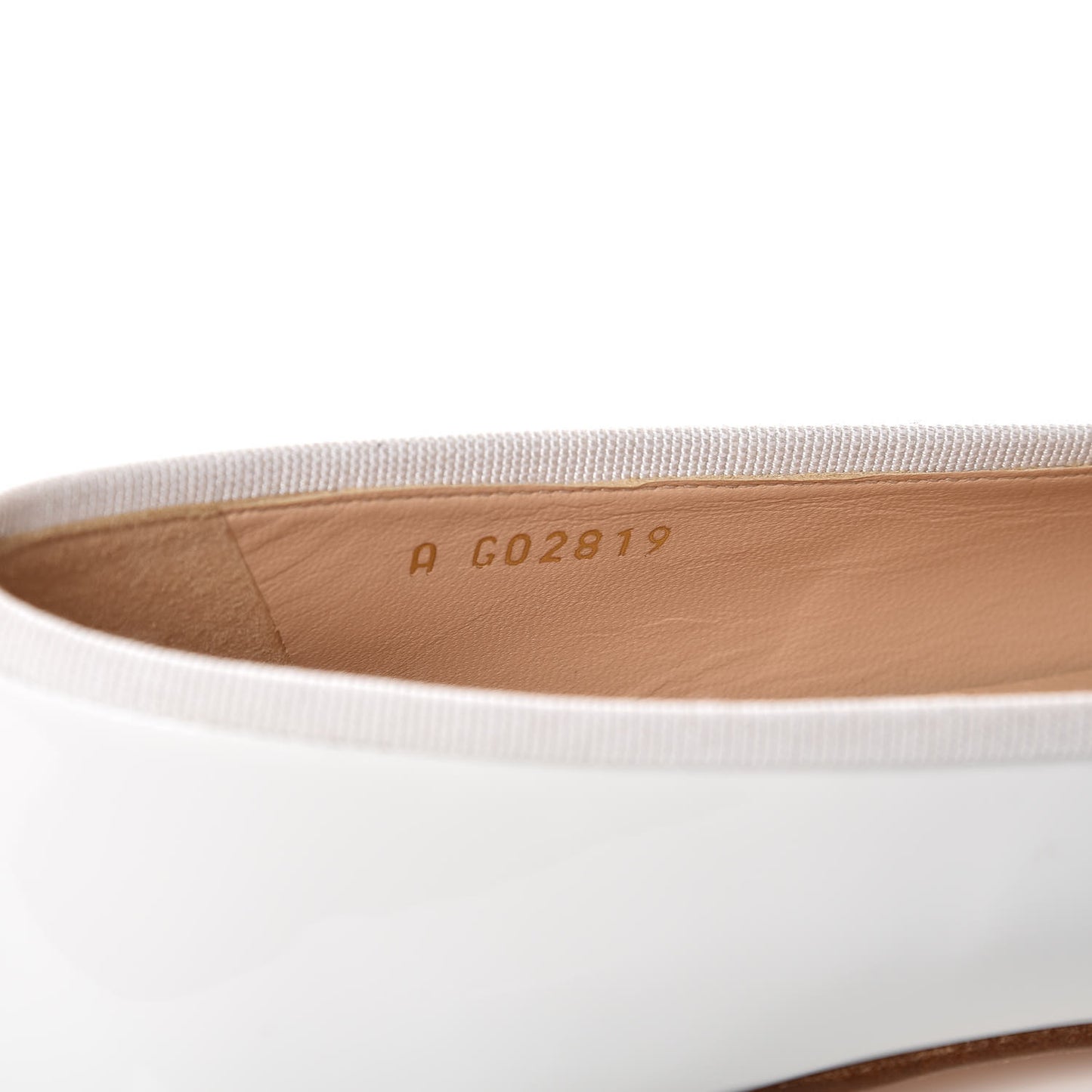Patent CC Cap Toe Ballerina Flats 37.5 White