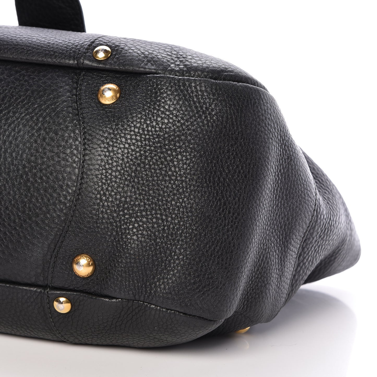 Vitello Daino Buckle Tote Black
