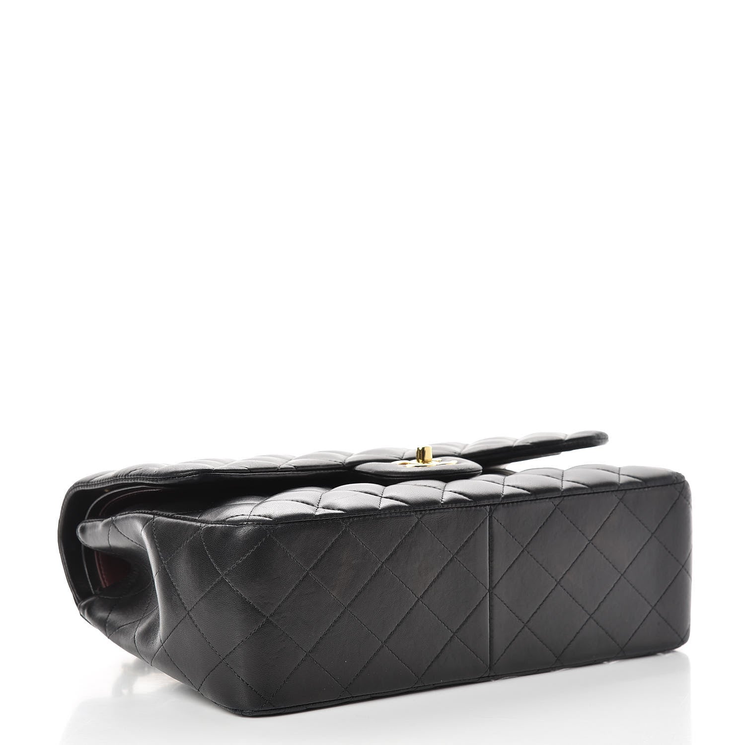 Chanel Lambskin Quilted Jumbo Double Flap Black 4 of 22