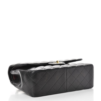 Chanel Lambskin Quilted Jumbo Double Flap Black 4 of 22