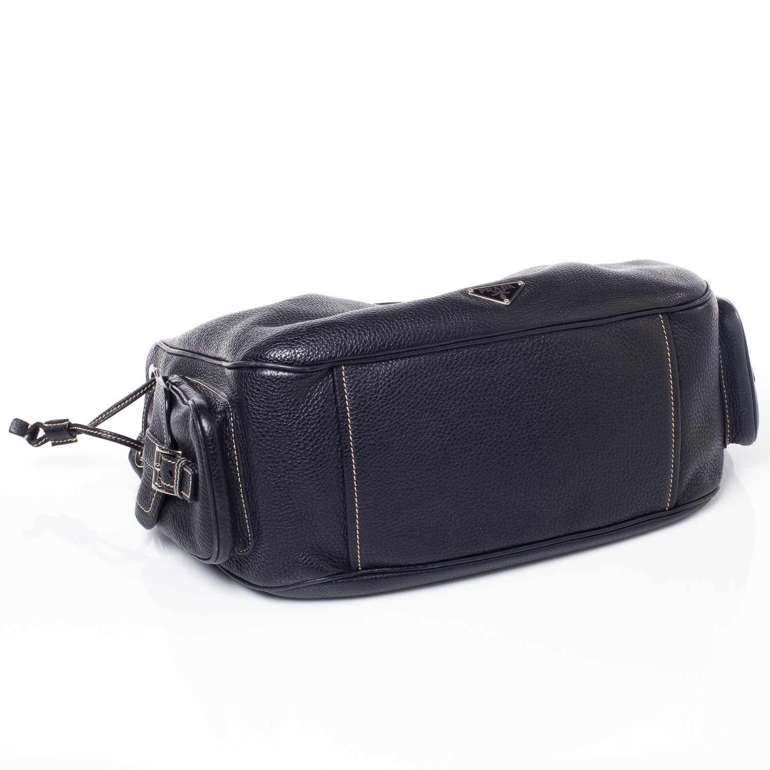 Prada Vitello Daino Drawstring Bag Nero Black 6 of 10