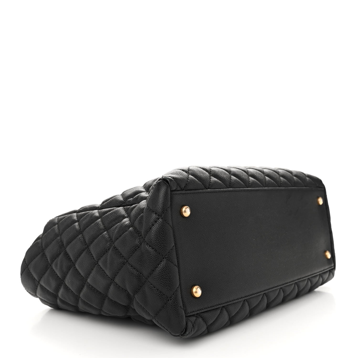 Chanel Caviar Quilted Coco Handle Shopping Tote Black 4 of 11