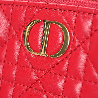 Christian Dior Lambskin Cannage Caro Beauty Pouch Raspberry 9 of 10