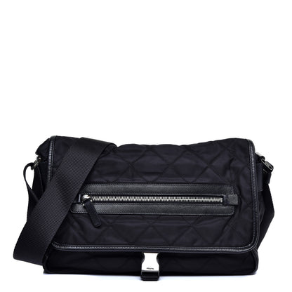 Prada Nylon Tessuto Impuntu Quilted Messenger Black 1 of 12