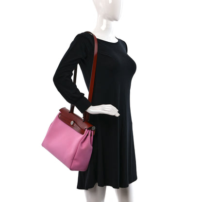 Hermes Military Toile Vache Hunter Herbag Zip Retourne PM 31 Bubblegum 2 of 10