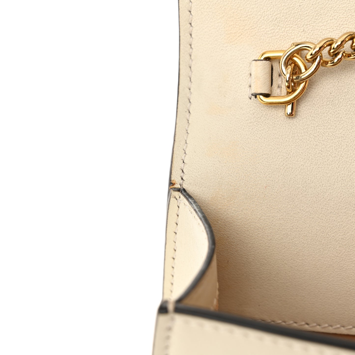 Calfskin Super Mini Sylvie Chain Shoulder Bag White