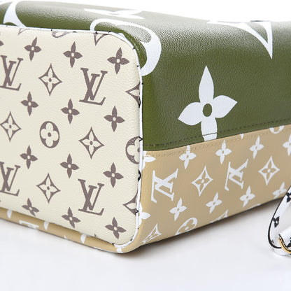 Louis Vuitton Monogram Giant Neverfull MM Kaki 9 of 10
