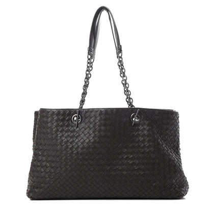 Bottega Veneta Nappa Intrecciato Large Classic Chain Strap Tote Ebano 1 of 17
