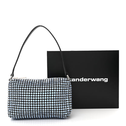 Alexander Wang Mesh Crystal Rhinestone Mini Heiress Pouch Baby Blue 14 of 14