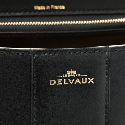 Delvaux Box Calfskin MM Brillant Satchel Black Black 7 of 12