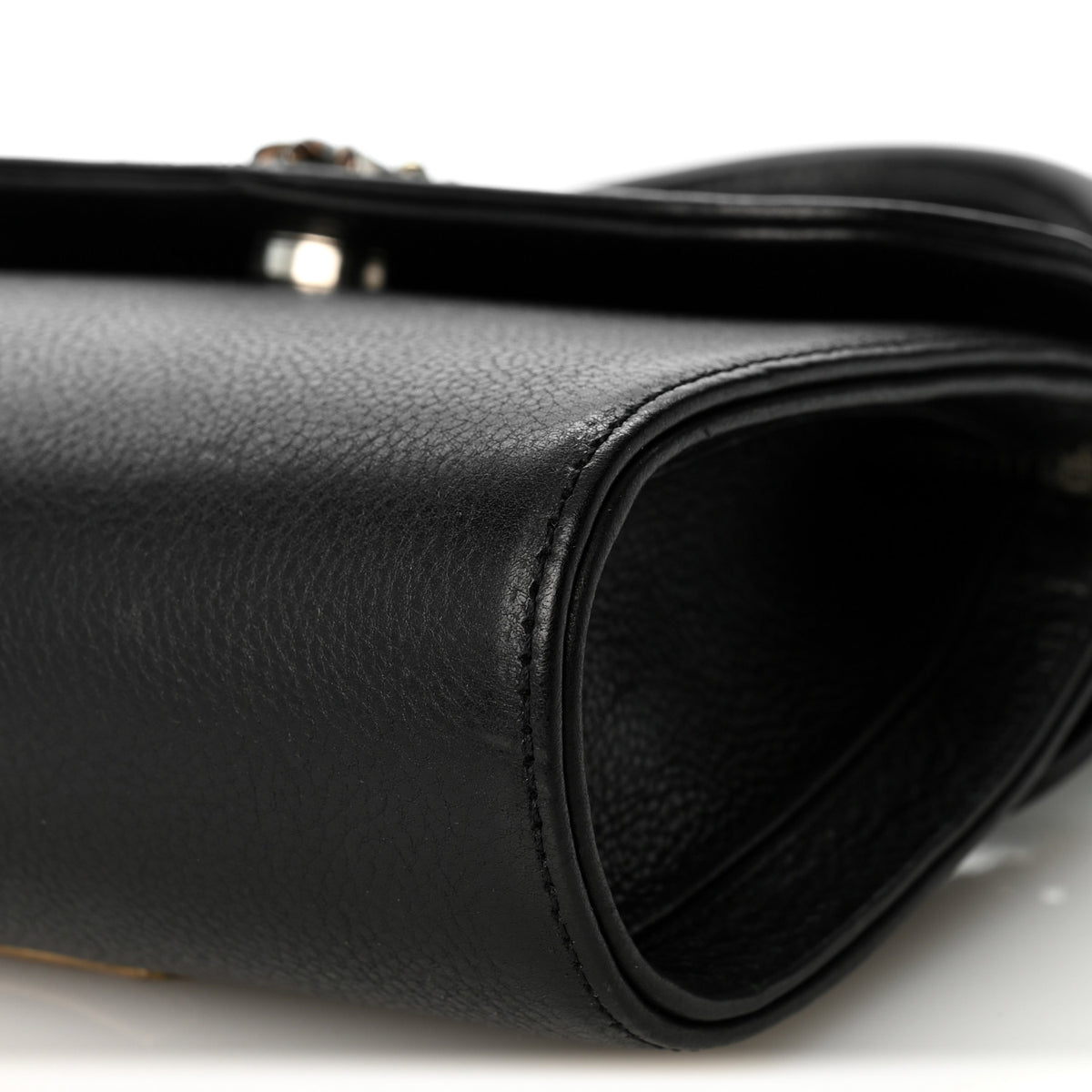 Grained Calfskin Cross Doc Adams Bag Black
