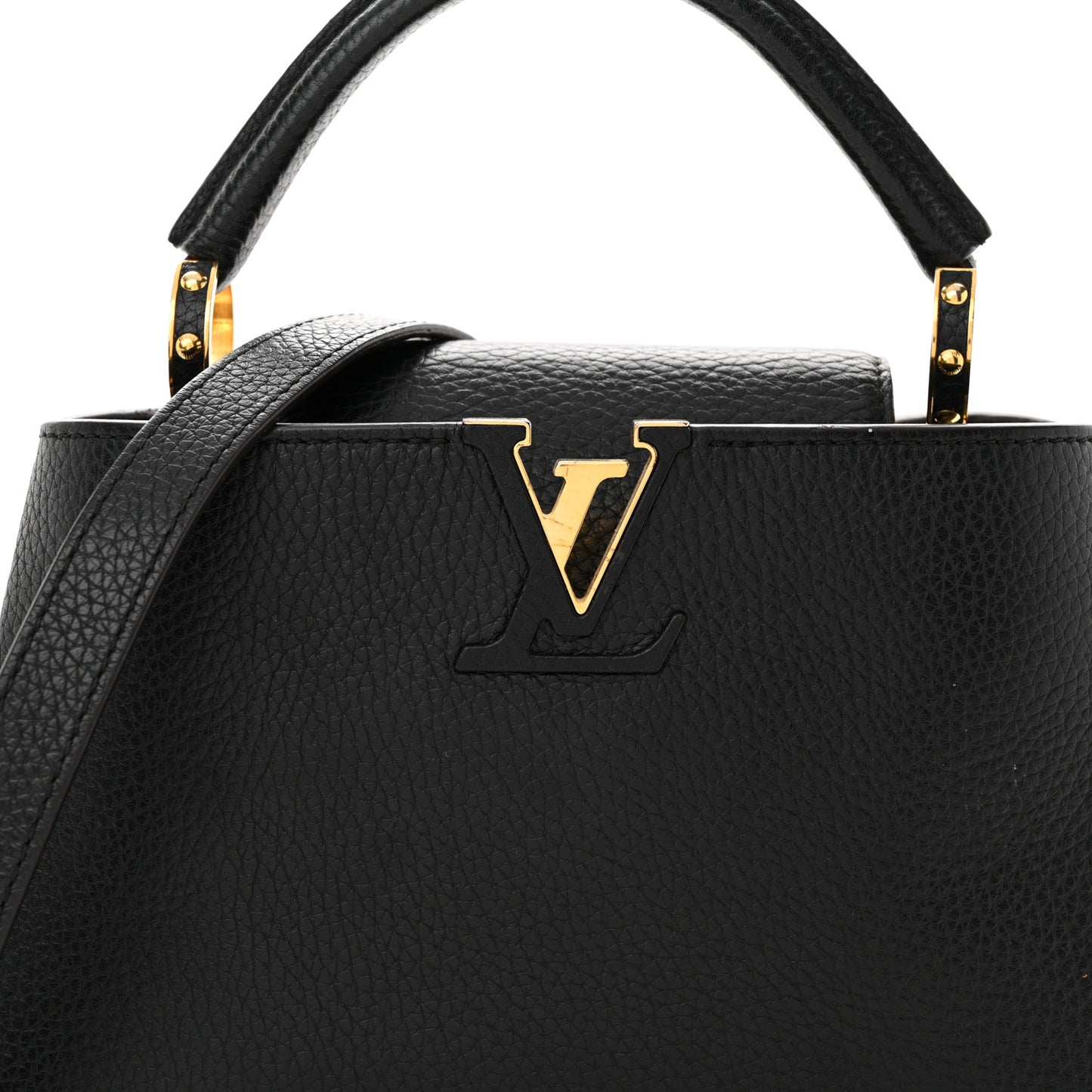 LOUIS VUITTON Taurillon Capucines BB Black