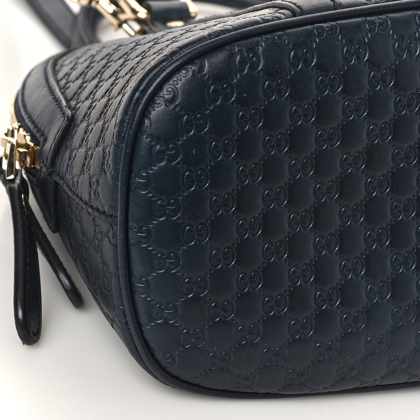 Soft Microguccissima Mini Dome Bag Blue