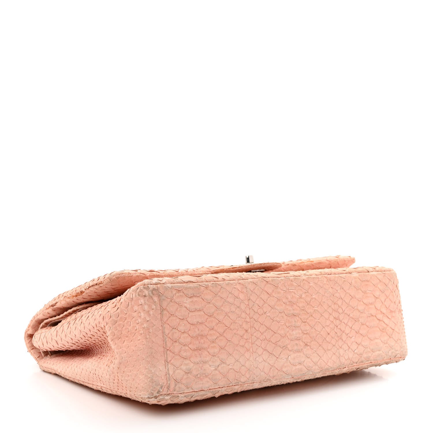 Chanel Snakeskin Maxi Double Flap Pink 4 of 18