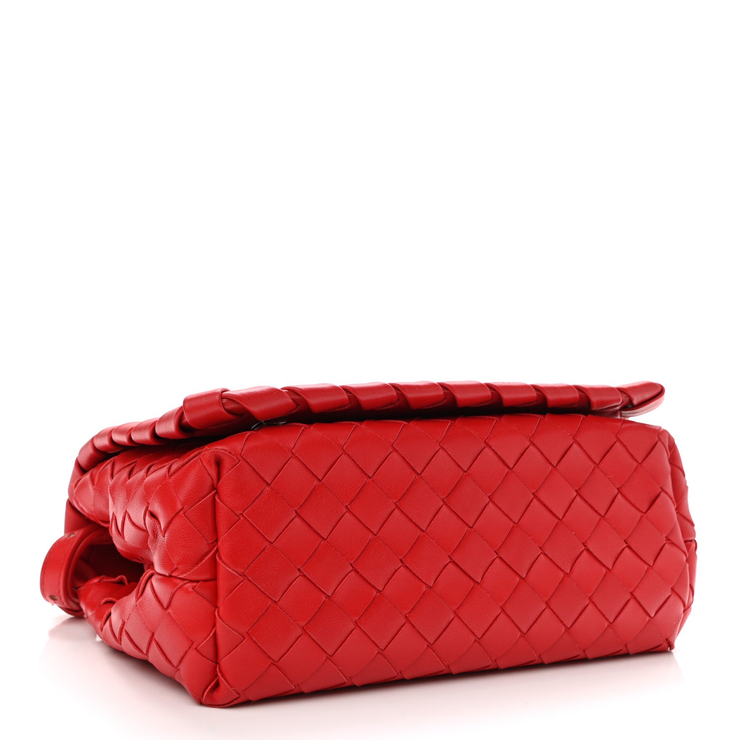 Bottega Veneta Nappa Intrecciato Crossbody Messenger Flap Red 4 of 10