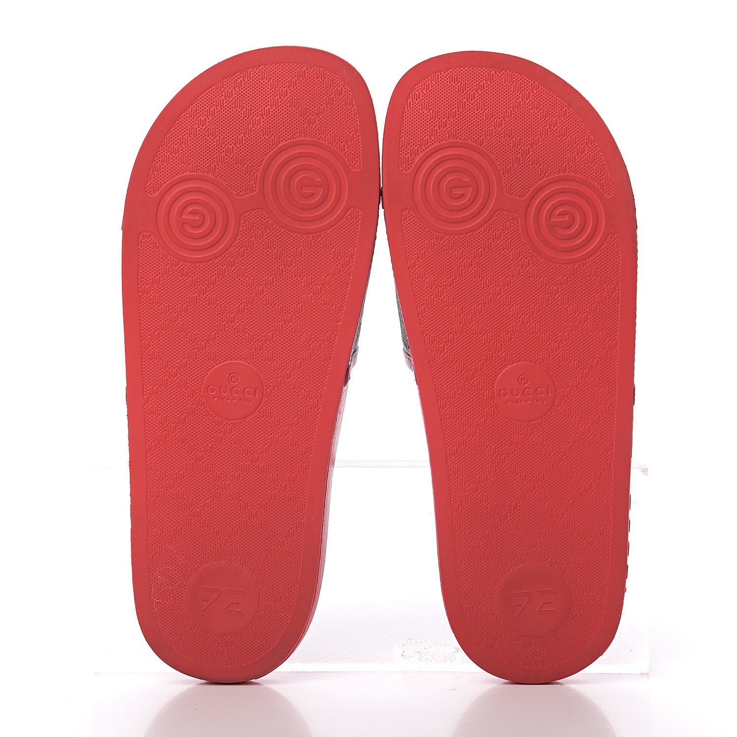 Gucci GG Supreme Monogram Flora Pursuit Slide Sandals 38 Red 5 of 9