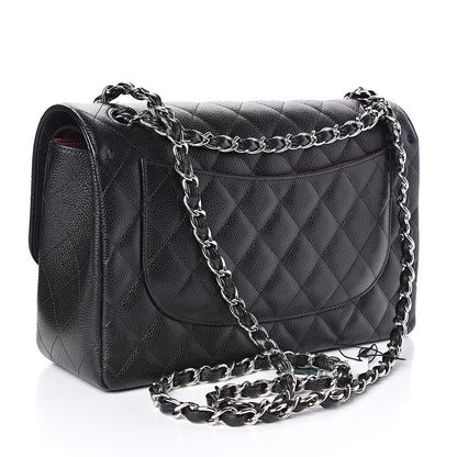 Chanel Caviar Quilted Jumbo Double Flap Black 3 of 11