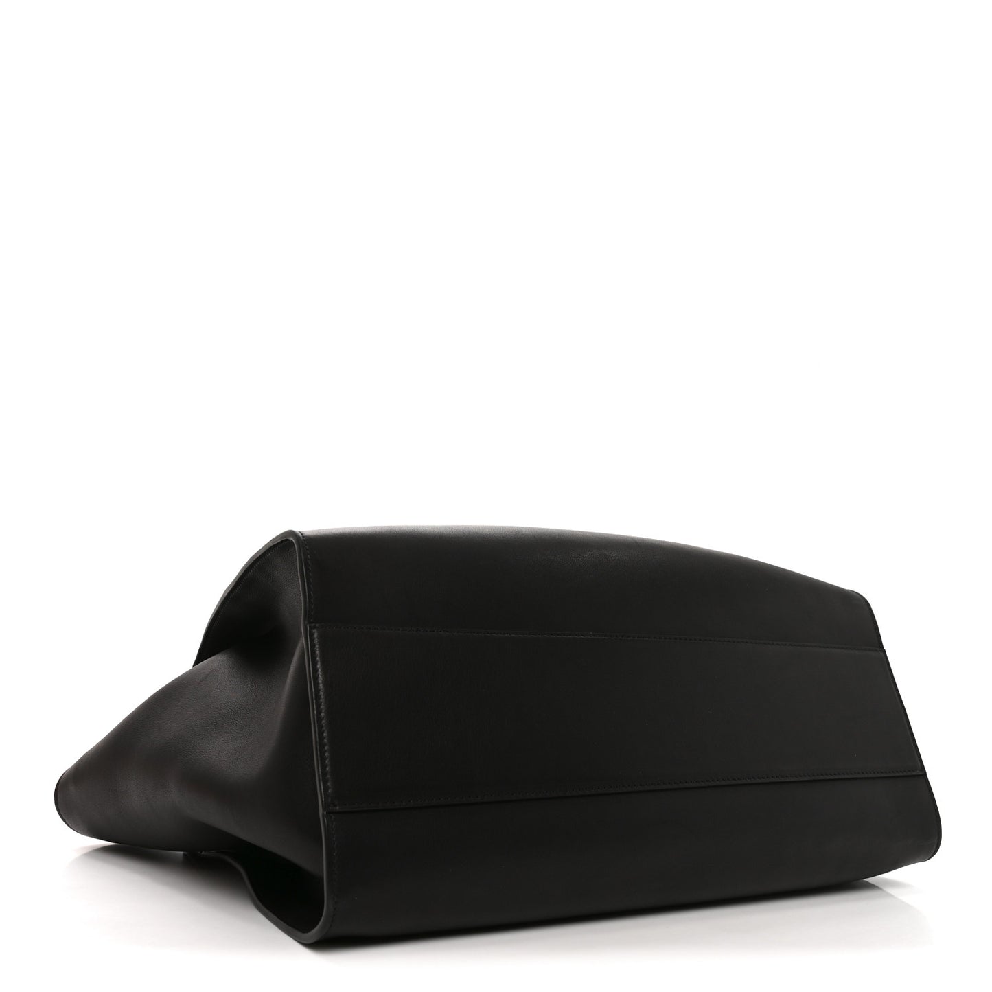 Polished Saddle Calfskin Marlo 17 Tote Bag Black