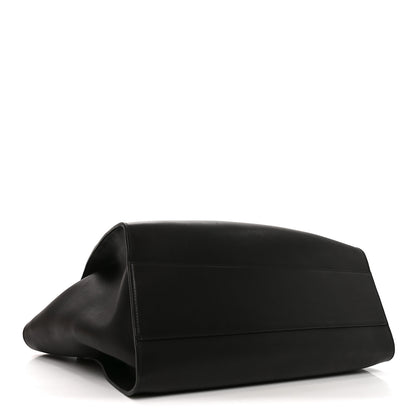 The Row Polished Saddle Calfskin Marlo 17 Tote Bag Black 4 of 9