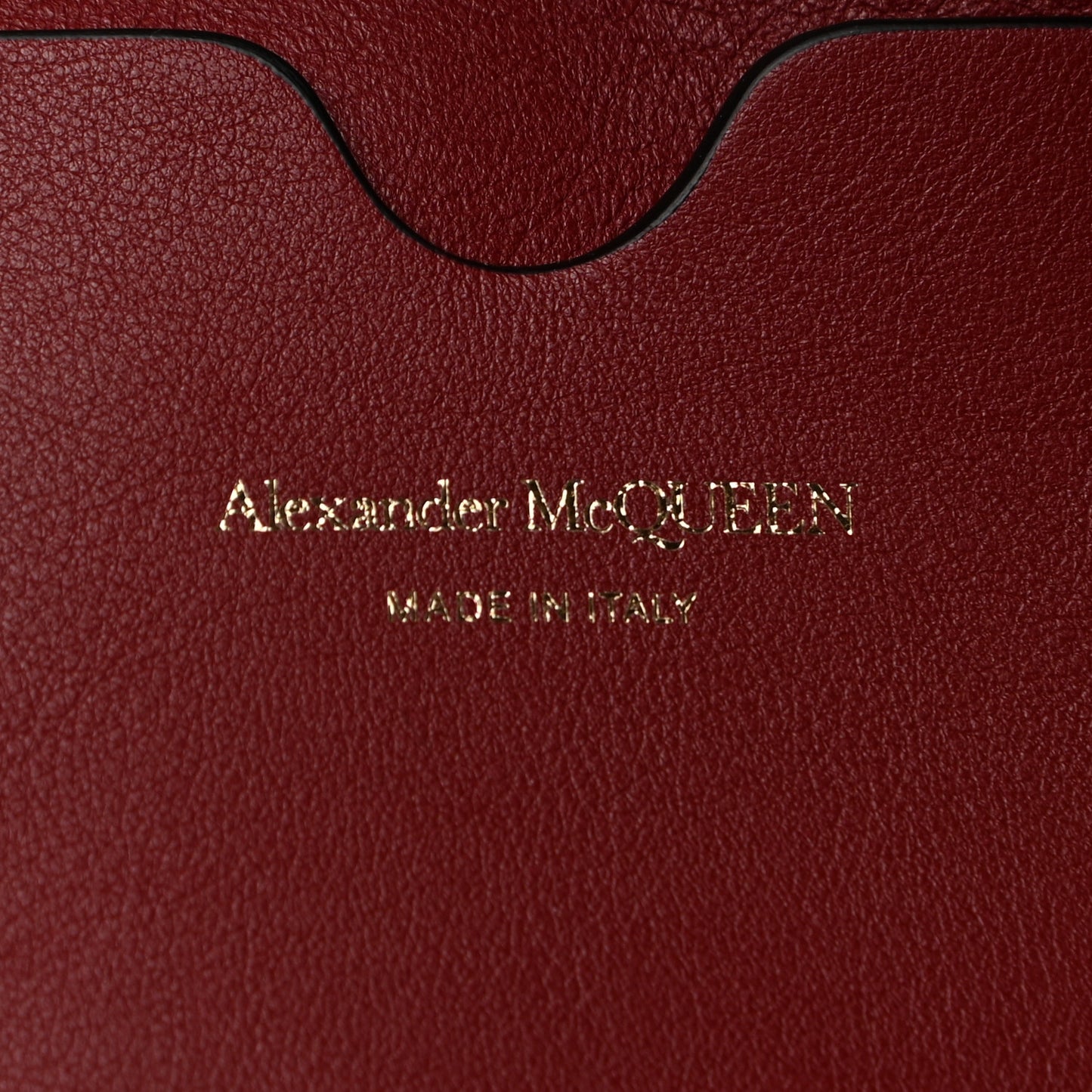 Calfskin Embossed Signature Shopper Black Red