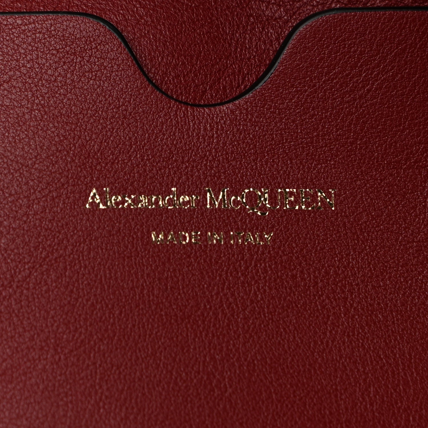 Alexander McQueen Calfskin Embossed Signature Shopper Black Red 5 of 9