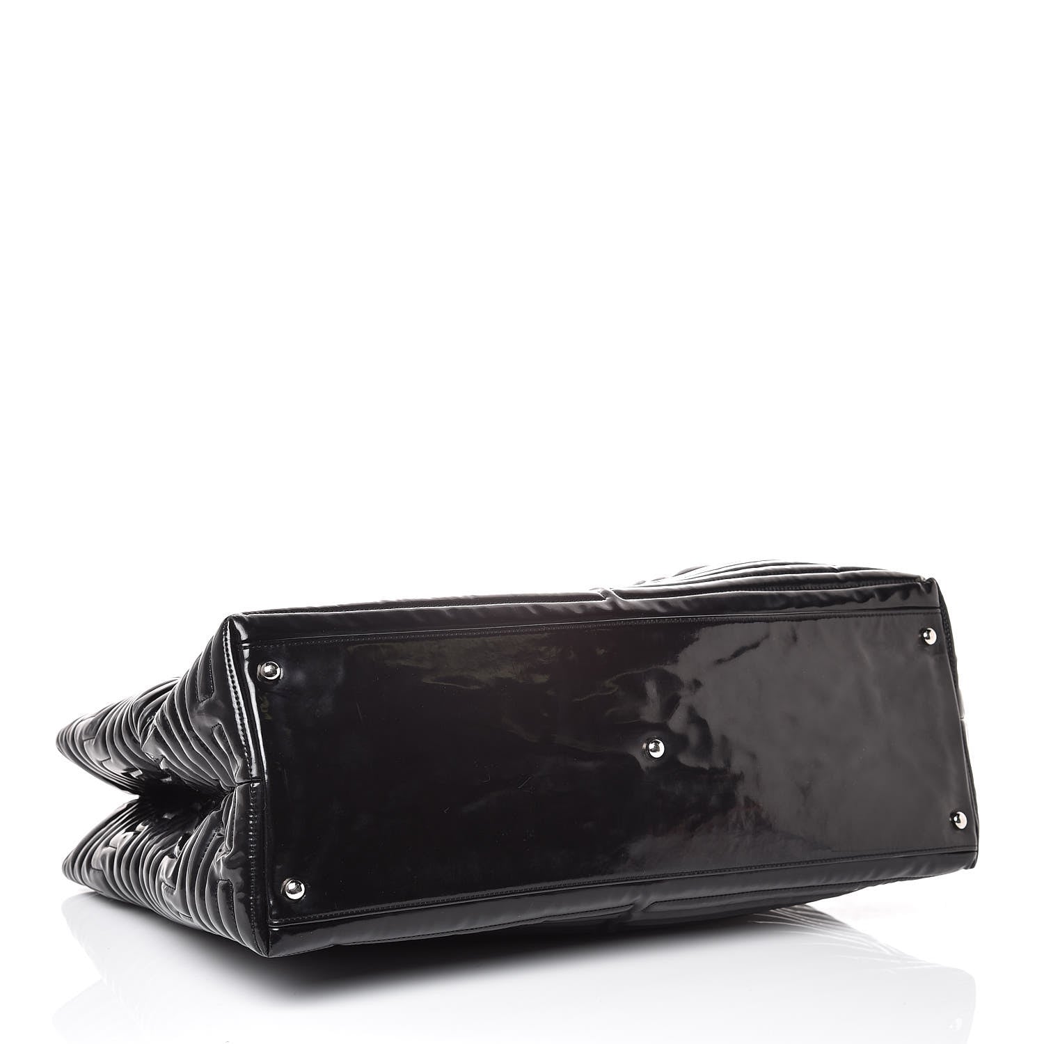 Chanel Vinyl Coco Ming Grand Shopping Tote Black 4 of 7