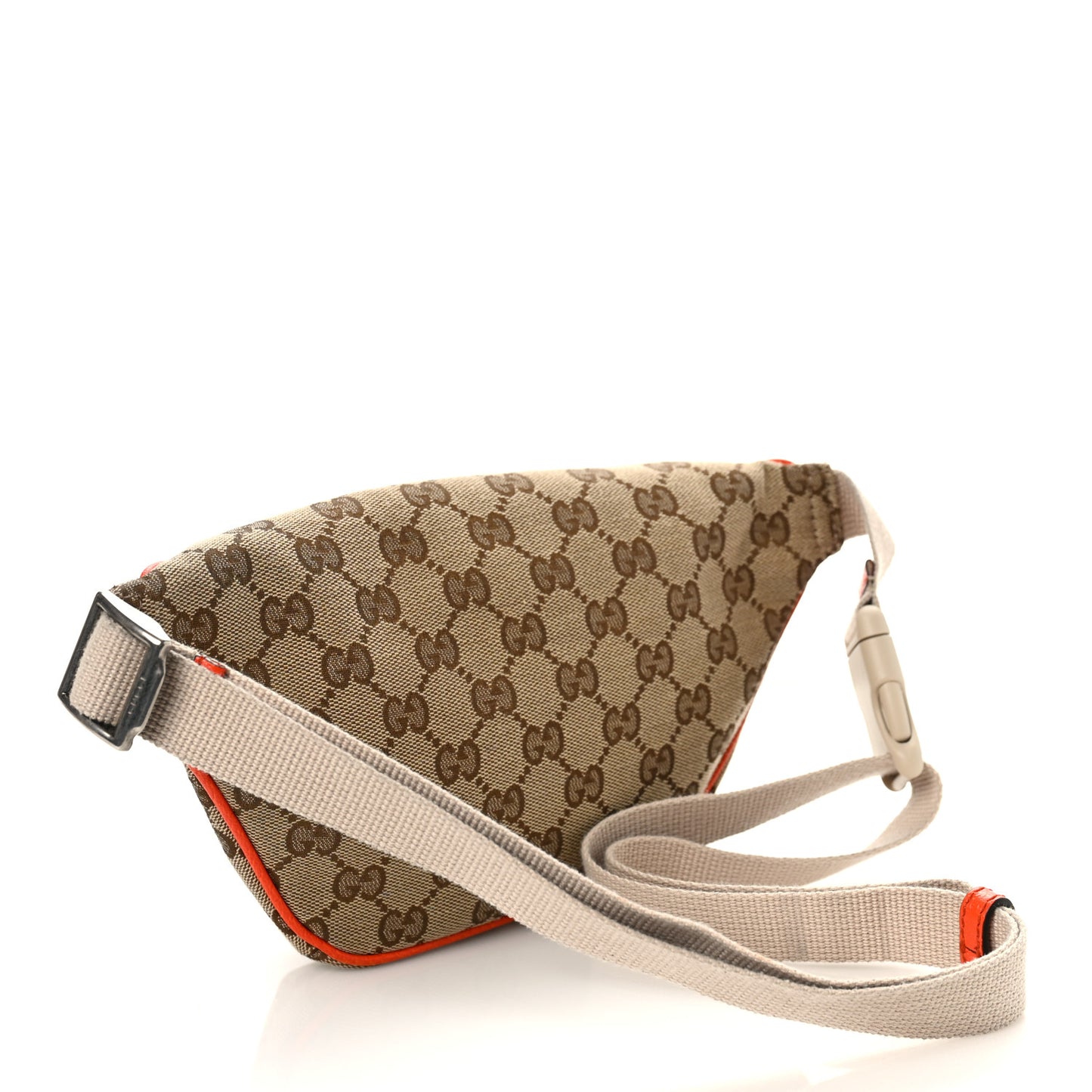 X THE NORTH FACE Monogram Textured Dollar Calfskin Embroidered Belt Bag Beige Ebony Mystic White Deep Orange
