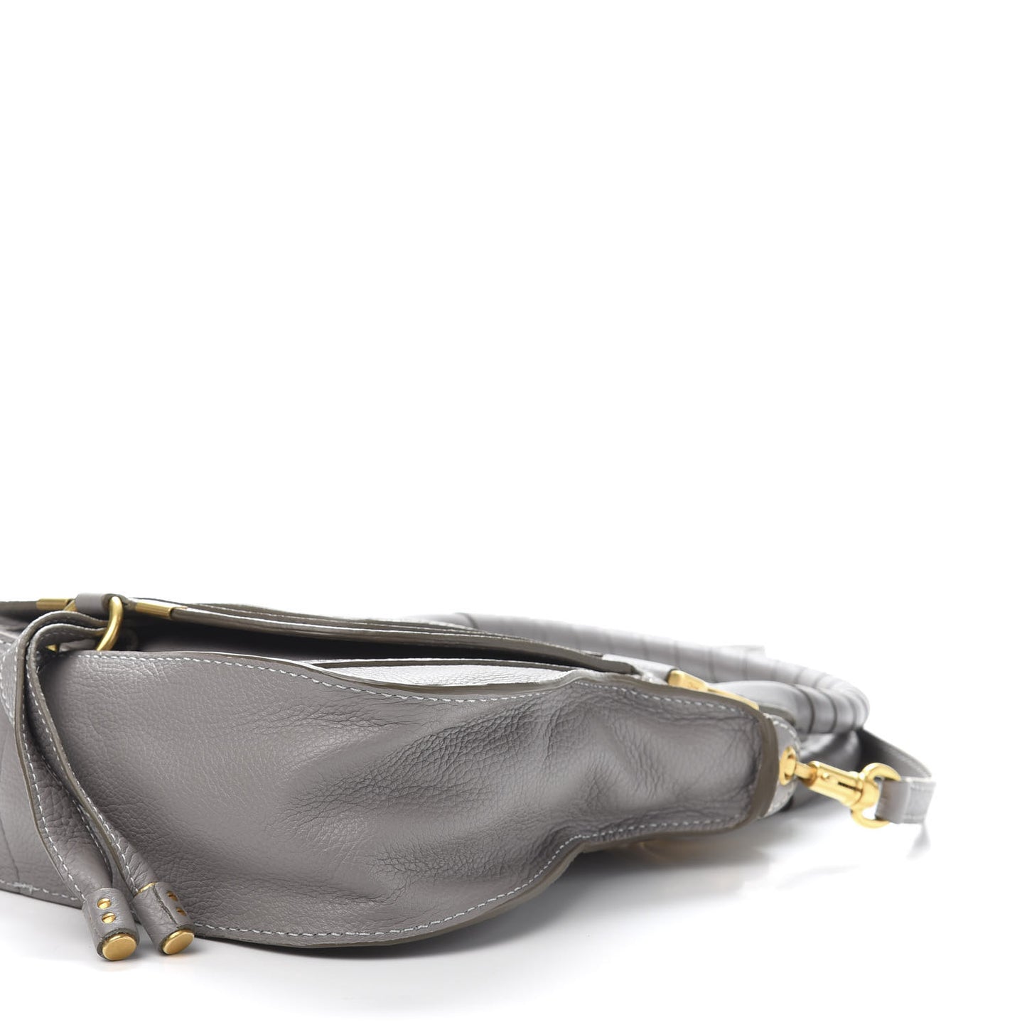 Calfskin Small Marcie Satchel Cashmere Grey