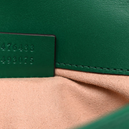 Gucci Calfskin Matelasse Super Mini GG Marmont Shoulder Bag Emerald Green 7 of 10
