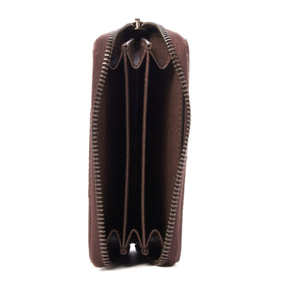 Gucci GG Supreme Web Ophidia Zip Around Card Case Brown 6 of 8
