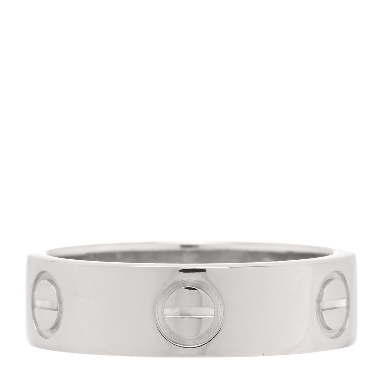 18K White Gold 5.5mm LOVE Ring 53 6.25