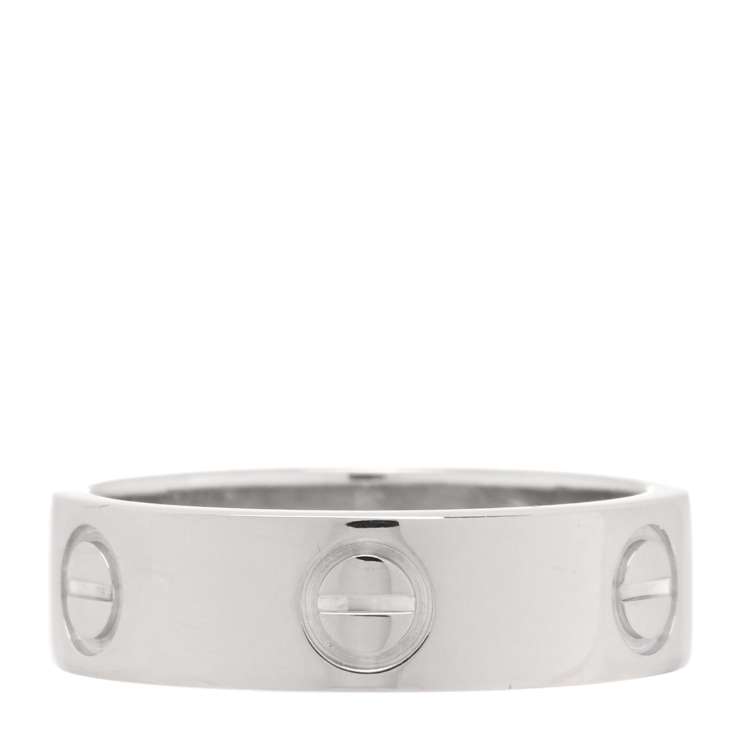 Cartier 18K White Gold 5.5mm LOVE Ring 53 6.25 3 of 4