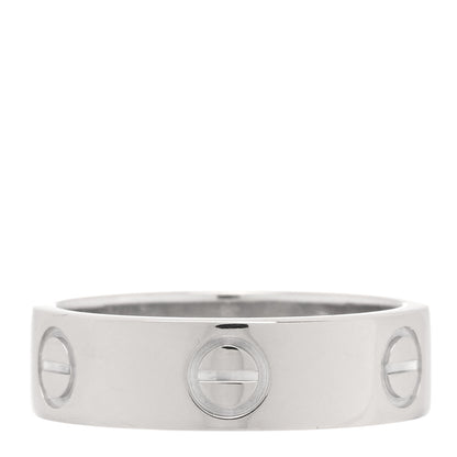Cartier 18K White Gold 5.5mm LOVE Ring 53 6.25 3 of 4
