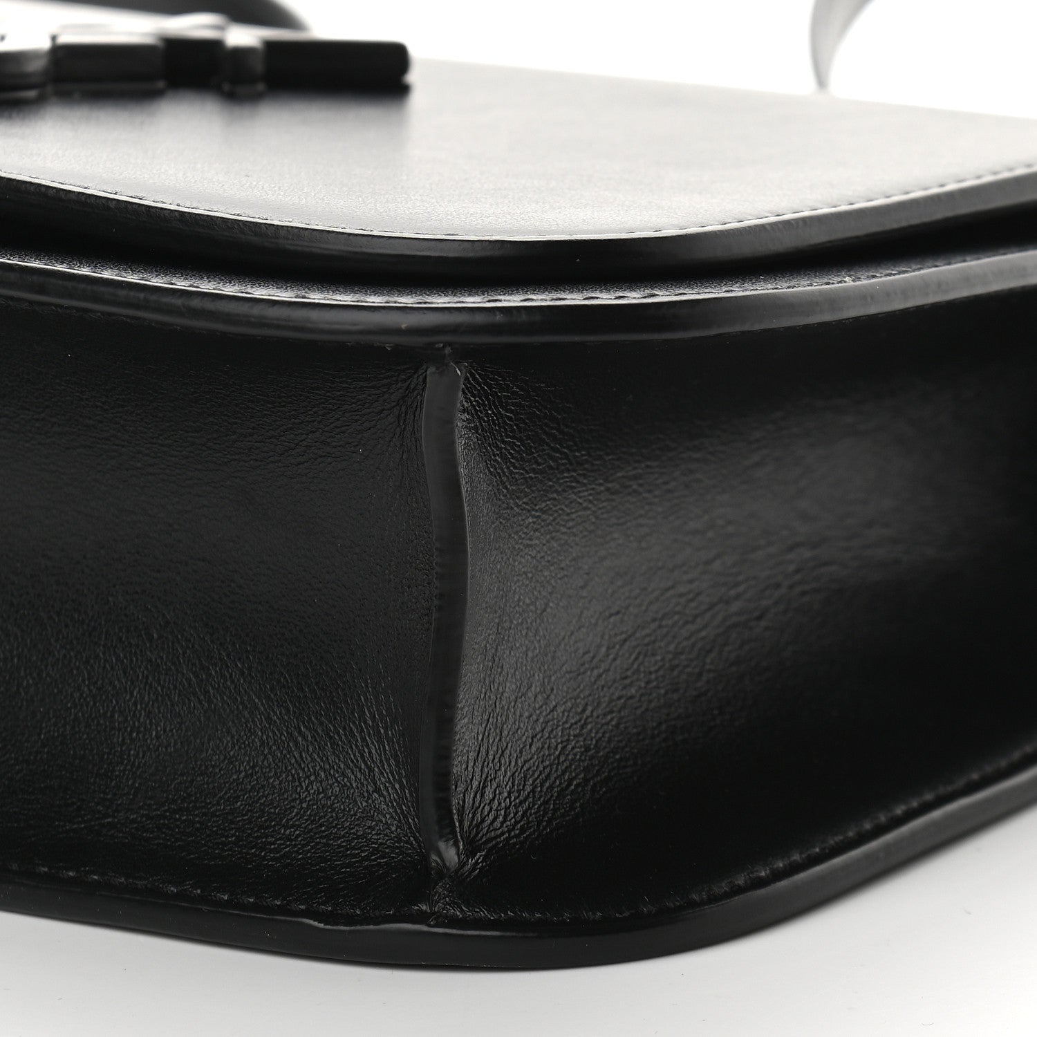 Saint Laurent Smooth Calfskin Small Spontini Saddle Bag Black 8 of 9