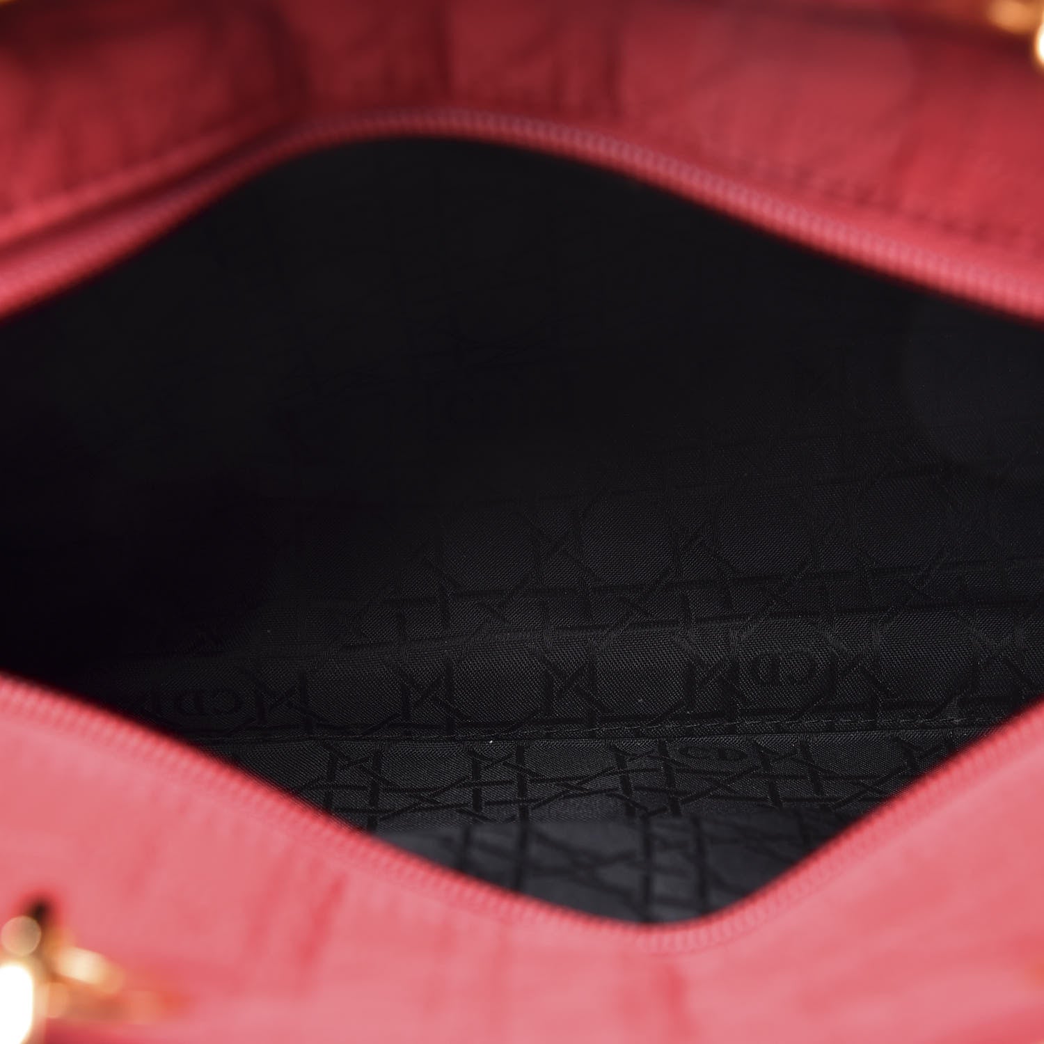 Christian Dior Nylon Cannage Large Lady Dior Red 4 of 12