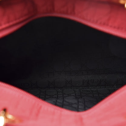 Christian Dior Nylon Cannage Large Lady Dior Red 4 of 12