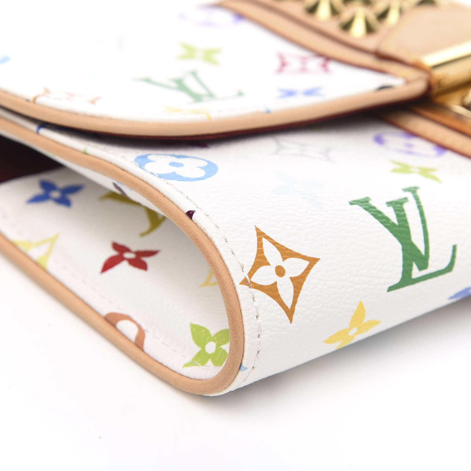 Louis Vuitton Monogram Multicolor Courtney Clutch White 7 of 9