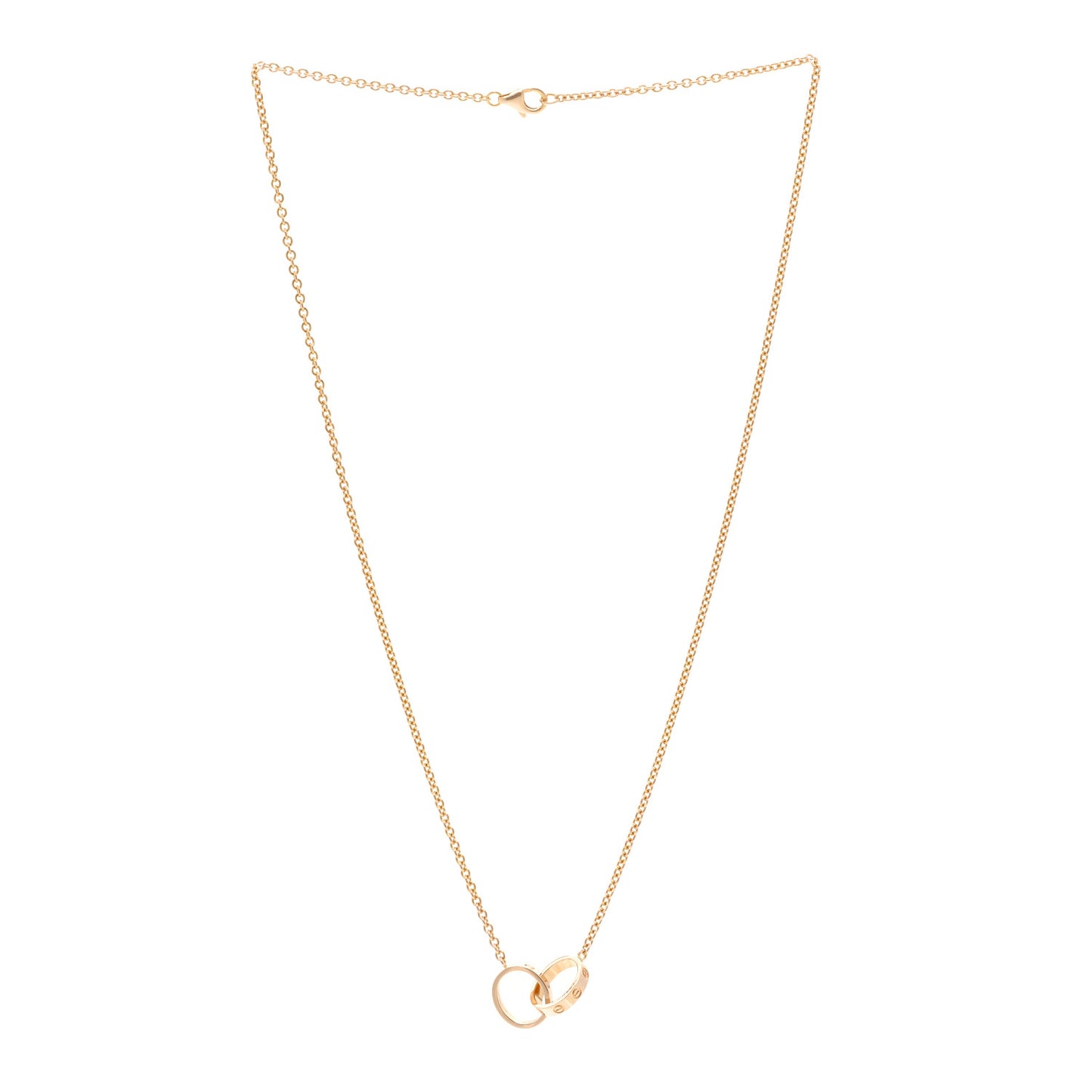 18K Pink Gold Interlocking LOVE Necklace