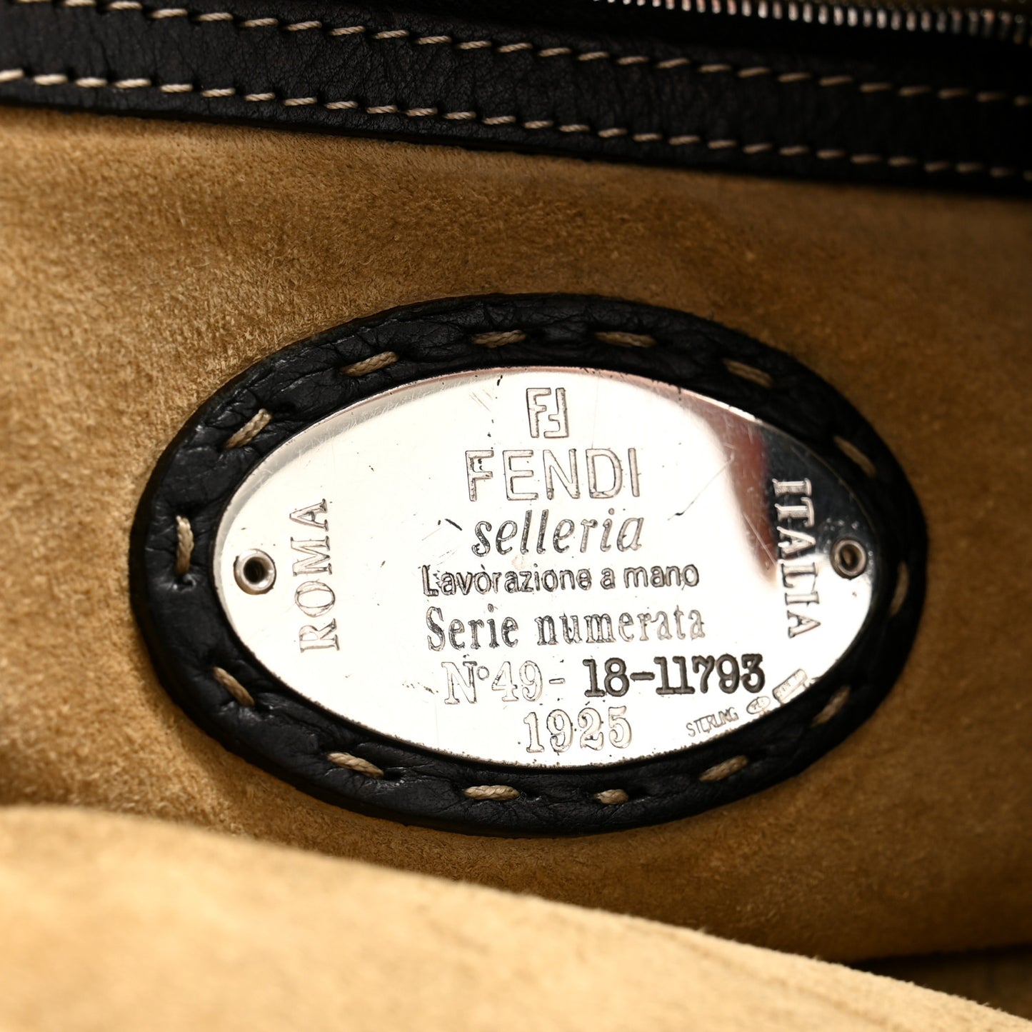 Calfskin Romano Selleria Backpack Black