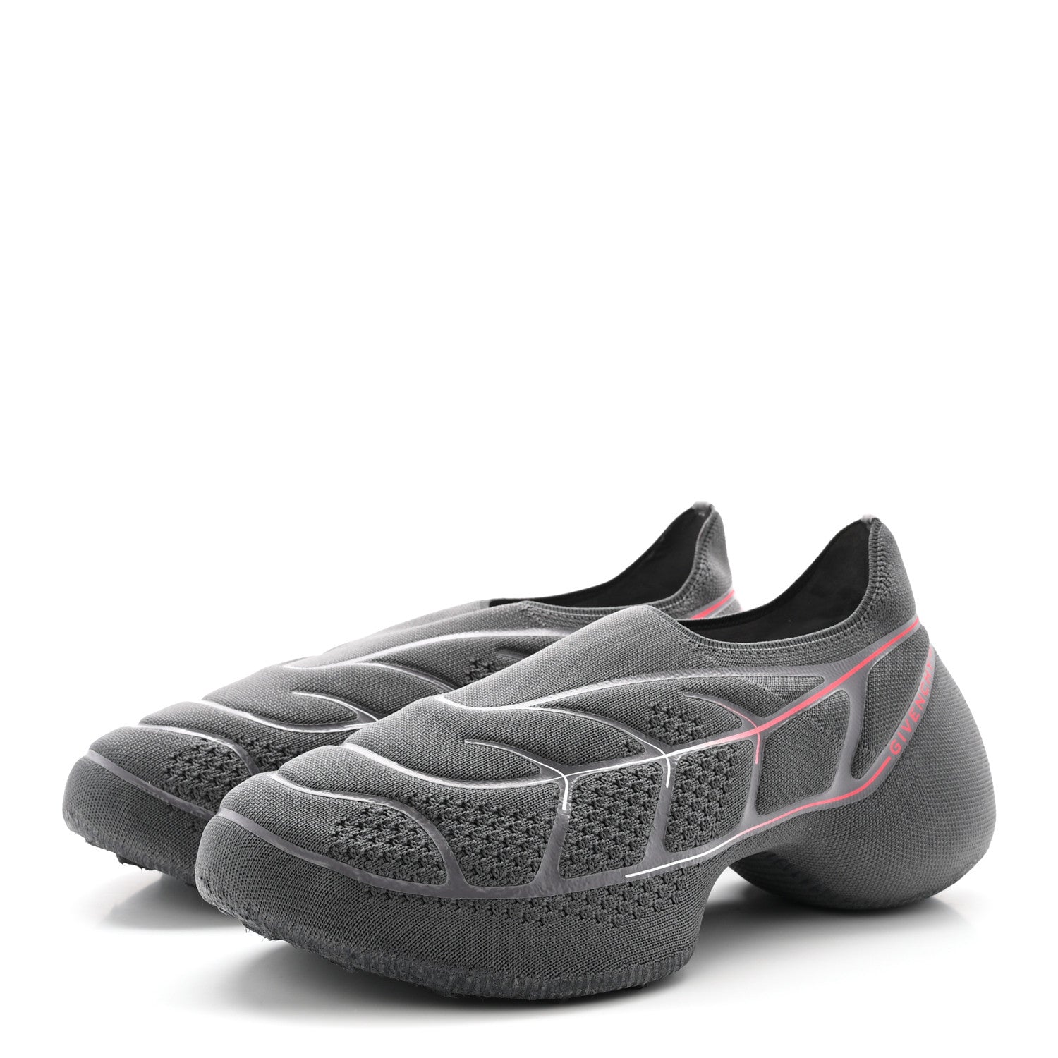 Givenchy Neoprene Mesh Mens TK-360 Sneakers 44 Grey Red 4 of 9